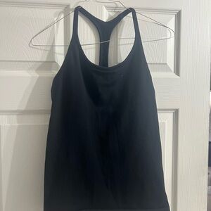 Athleta Black Ribbed Tank Top